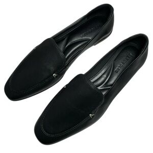 Aerosoles Neo Black Leather Almond Toe Flats Loafers Size 8